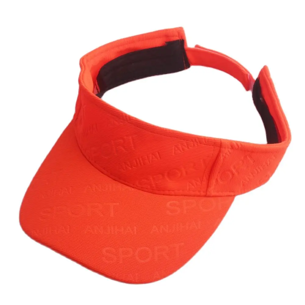 Bright Color Sun Hat Visors Women Men Text Sport Golf Tennis Visor Cap Neon Yellow Orange Grey Black White Navy Blue