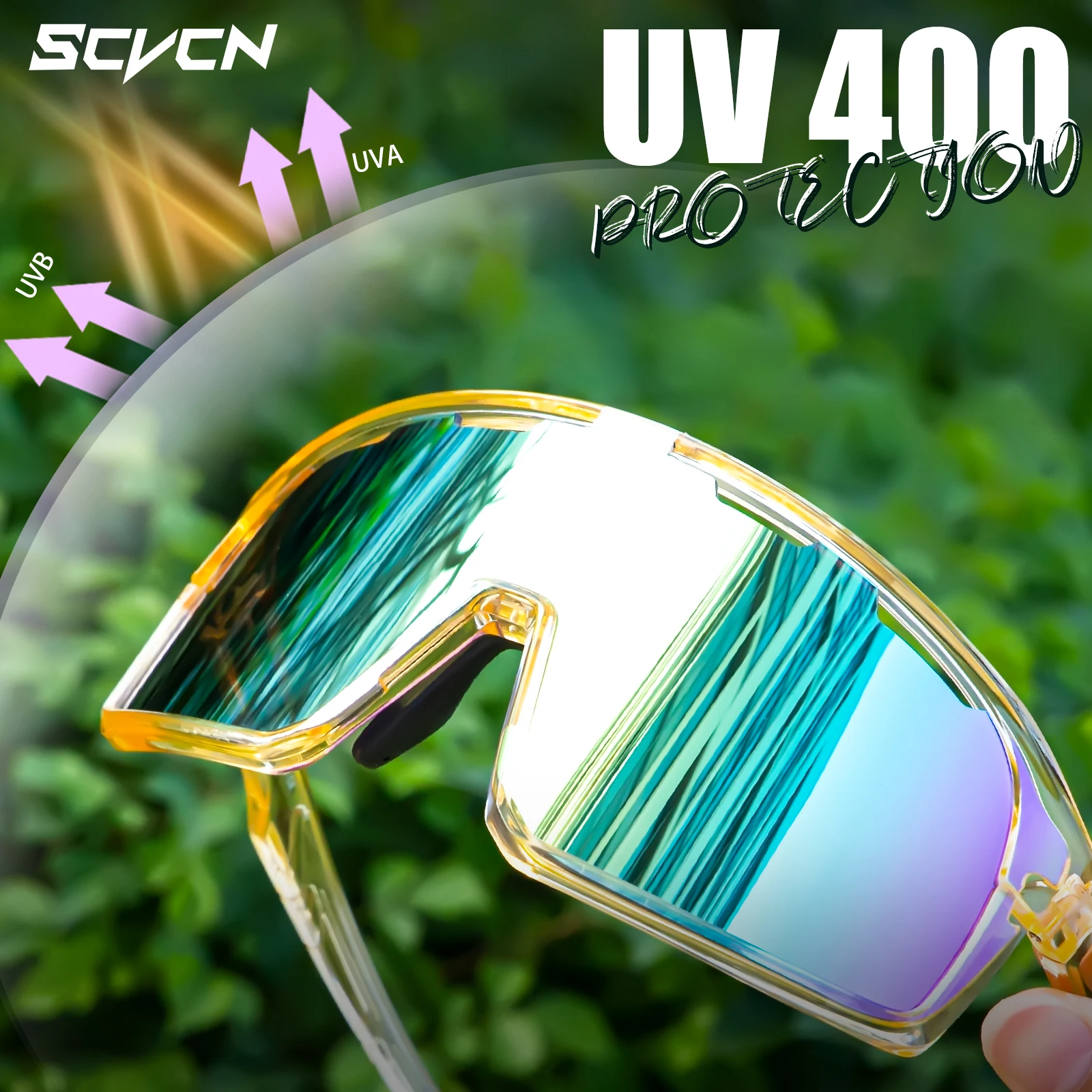 SCVCN Hot MTB Bicycle Photochromic Sunglasses Men Outdoor Sports Cycling Glasses Women Driving Bike Eyewear UV400 Hiking Goggles