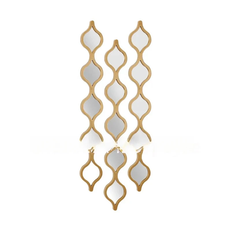 Teardrop Combinations Wrought Iron Wall Mirror Interior European drop Wall Hanging