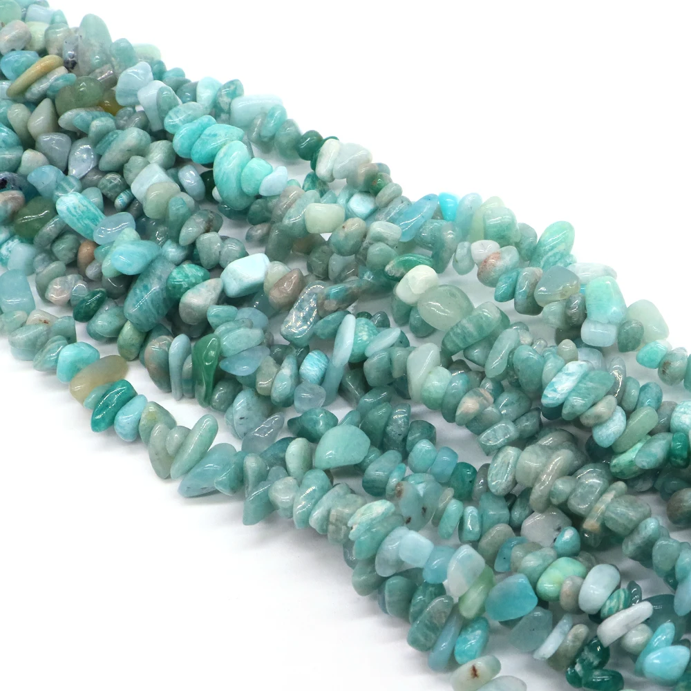 5-8mm Irregular Freeform Chip Gravel Beads Natural Stone Blue Amazonite For Jewelry Making Crafts DIY Necklace Bracelet Accessor