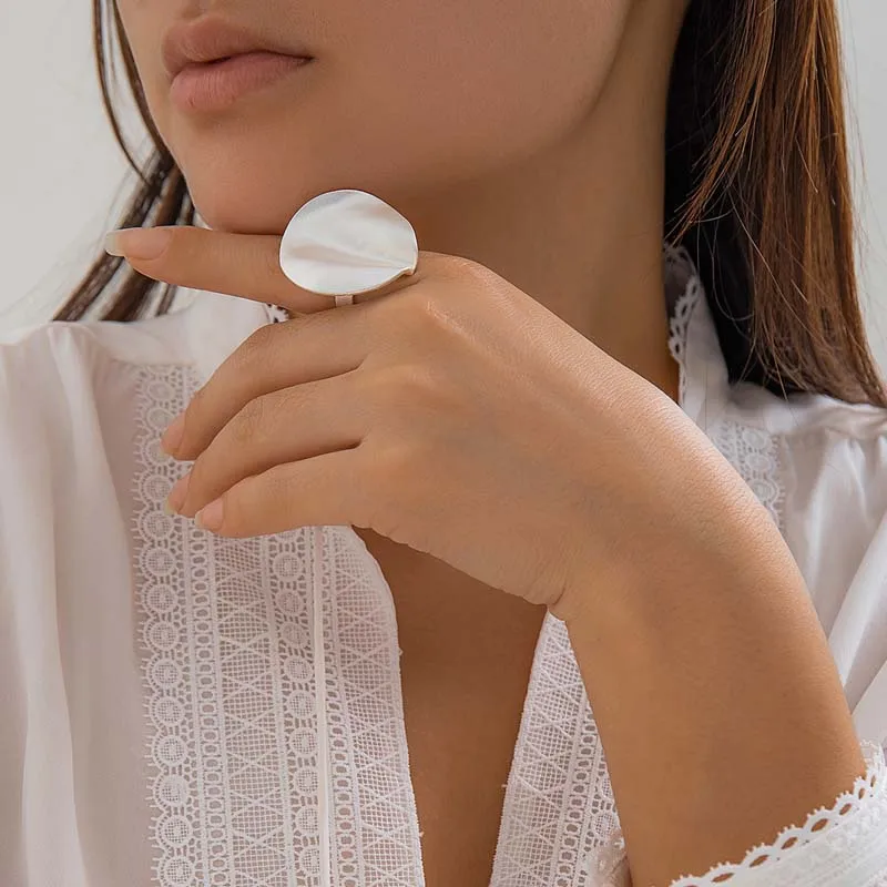 Women's Exaggerated Hollow Geometric Open Ring