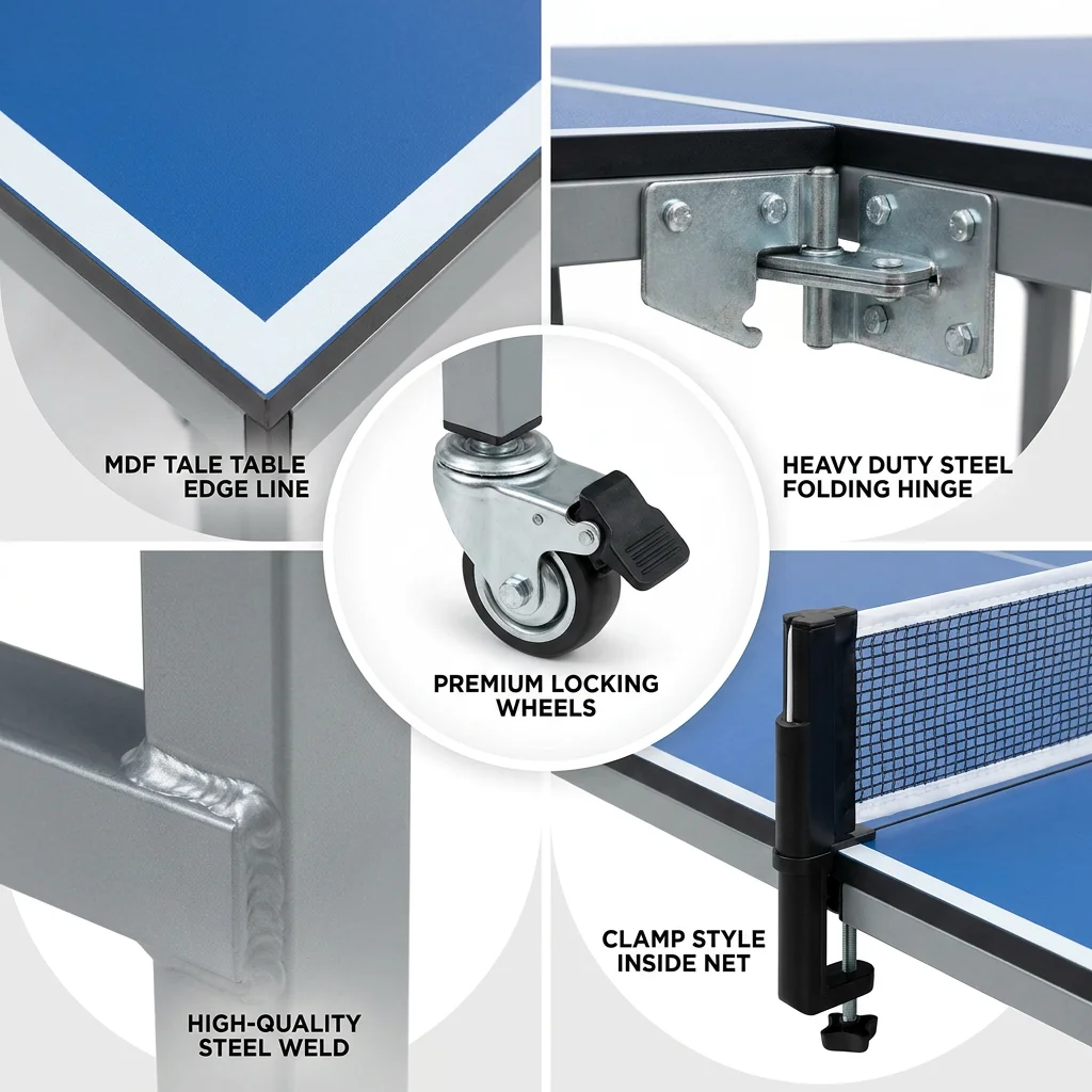 12mm MDF Yüzeyli, Katlanabilir - Table Tennis Logo incelemesi ve fiyatı