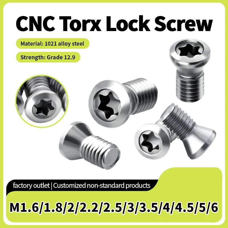CNC Torx Screw M1.6 M1.8 M2.0 M2.2 M2.5 M3.0 M3.5 M4.0 M5.0 M6.0 Lathe Tool Holder Screw Assembly Tool Head Blade Cnc Parts