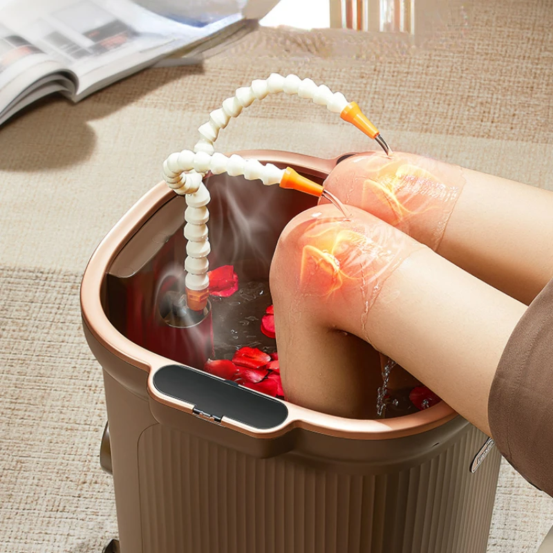 

220/110 ВЗащита колена, тепловая волновая трубка, ведро для ванны для ног с подогревом, автоматическая фумигация, электрическая ванна, теплый массажер, машина для ванны для ног