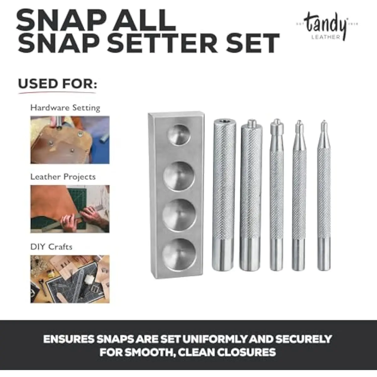Snap-All Snap Setter Set, Leather Crafts and Repairs, 8108-10