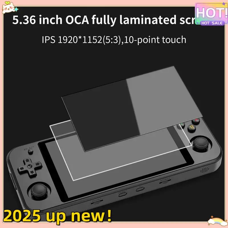 RG552 Retro Video Game Console 5.36 Inch IPS 1920X1152 16G Dual Systems Android Linux (A, US Plug)