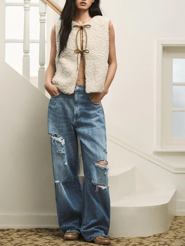 

Европейский и американский стиль, осенняя новая женская одежда, дизайн, тонкий флисовый жилет без рукавов, жилет, куртка