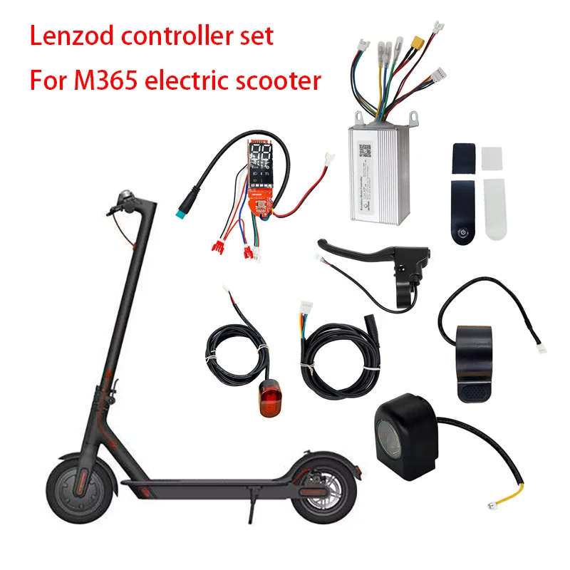 LENZOD 36V 350W Controller Set with App Bluetooth Board Throttle Light Handbrake Accelerator Parts for M365 Electric Scooter