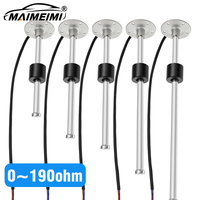 Car Fuel Level Sensor 0-190 ohm Water Tank Level Indicator for Auto Fuel Level Gauge Boat Stainless Steel 100 175 300 450 600mm