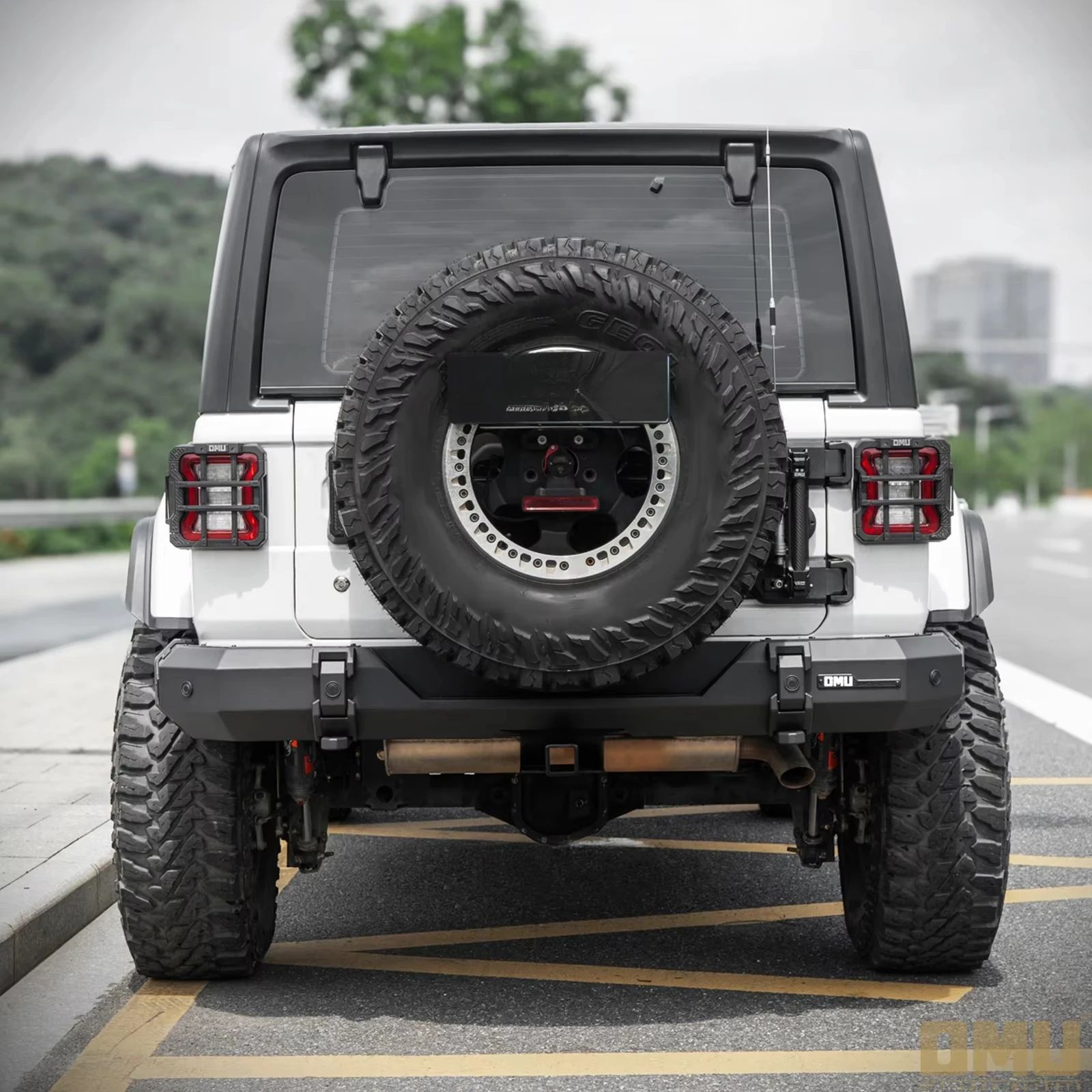 

OMU Genesis Rear Bumper With Sensor Holes for Jeep Wrangler JL Bumper Accessories