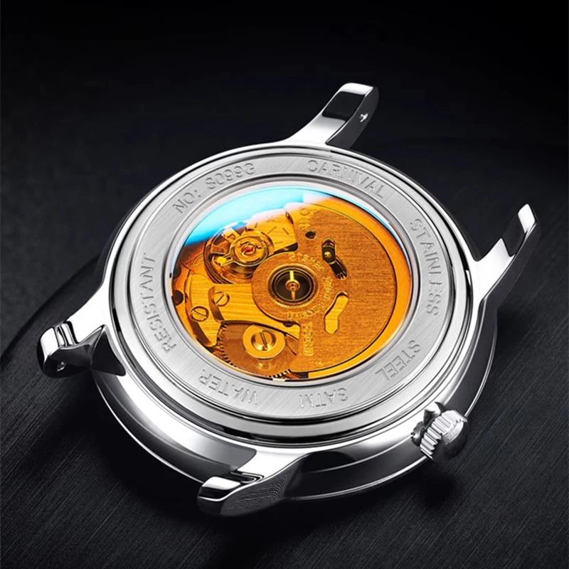 Carnival Mechanical Watch for Men 316 Stainless Steel Sapphire Glass MIYOTA Movement Automatic Watches Week Calendar Wristwatch