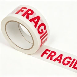1Roll 66Meters Fragile Red Safety Adhesive Warning Tapes DIY Sticker Goods Package Accessories