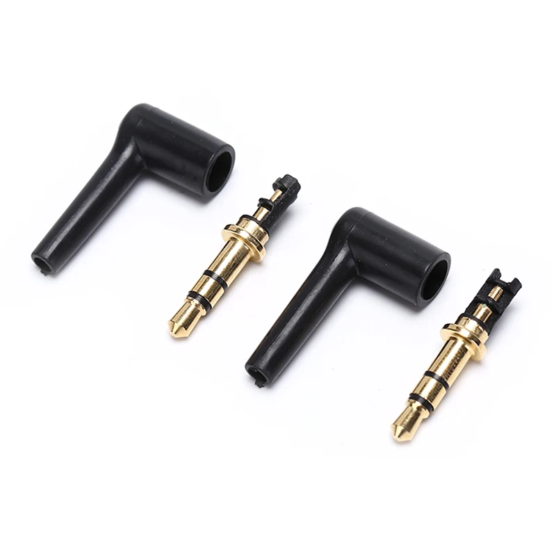 2 Stuks 3.5Mm Stereo Headset Plug Jack Vergulde 90 Graden Audio Adapter Connector