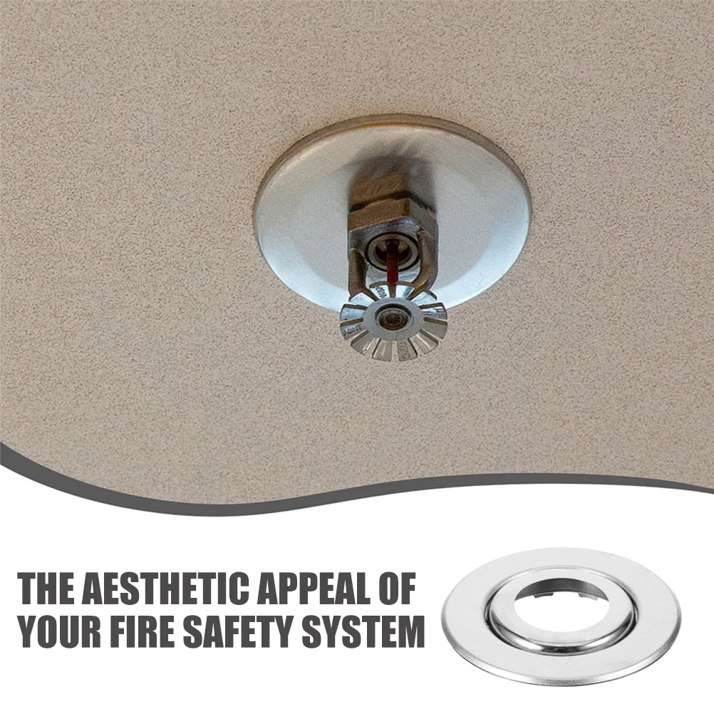 10 pcs Single Disc Decorative Cover Stainless Steel Fire Sprinkler Wall-Mounted Pipe Cover Flange Replacement