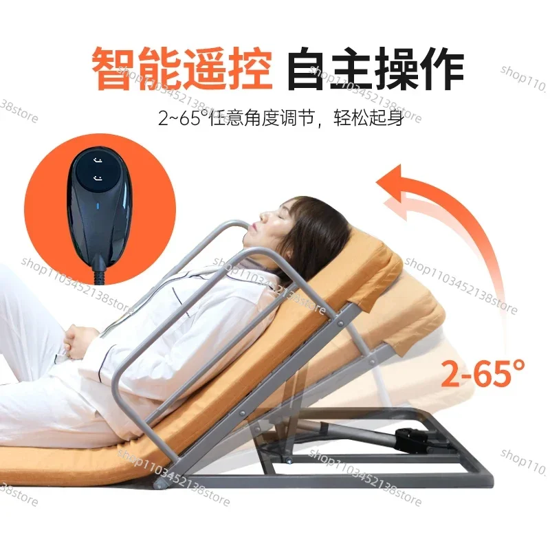 The Bedridden Elderly Get Up and Assist The Electric Nursing Mattress To Automatically Turn Over