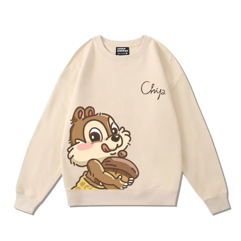 

Chip An Dale Women's Top Women's Round Neck Hoodie Couple's Top Couple's Loose Casual Hoodie Round Neck Hoodie Couple's Clothing