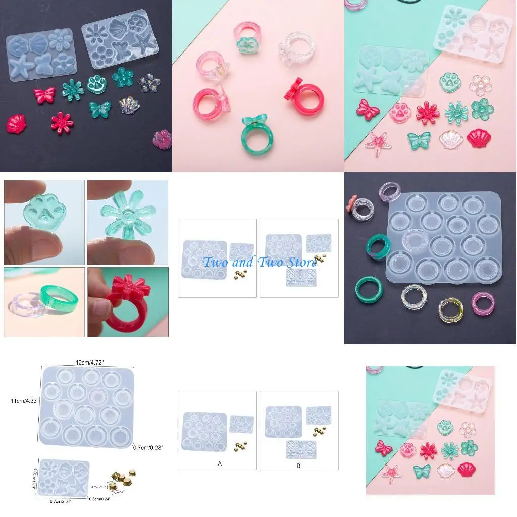 

HX6F Anxiety Spinner Pendant Resin Casting Mold for Epoxy Resin Ring DIY Jewelry