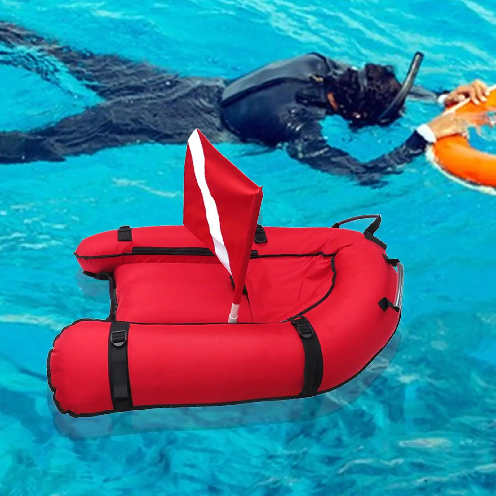

Diving Float Buoy Surface Marker Buoy Dive Buoy Inflatable Scuba Dive Flag Float for Swim Scuba Diving Underwater Sports