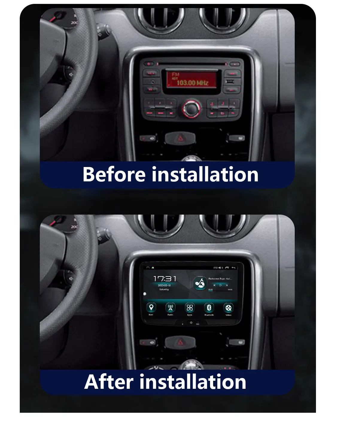 CHSTEK Car Carplay For Renault Captur Dacia Duster Sandero Logan Lodgy Android 14 GPS WIFI 4G Bluetooth Player Autoradio Stereo