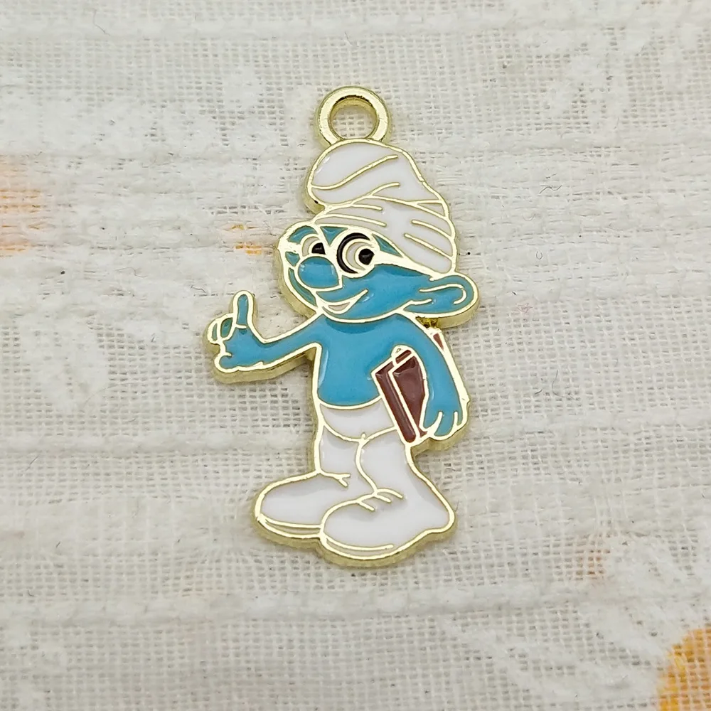 New 10Pcs Cartoon Enamel Alloy Pendant Charms for Cute DIY Jewelry Earrings Necklace Bracelet Make Accessories