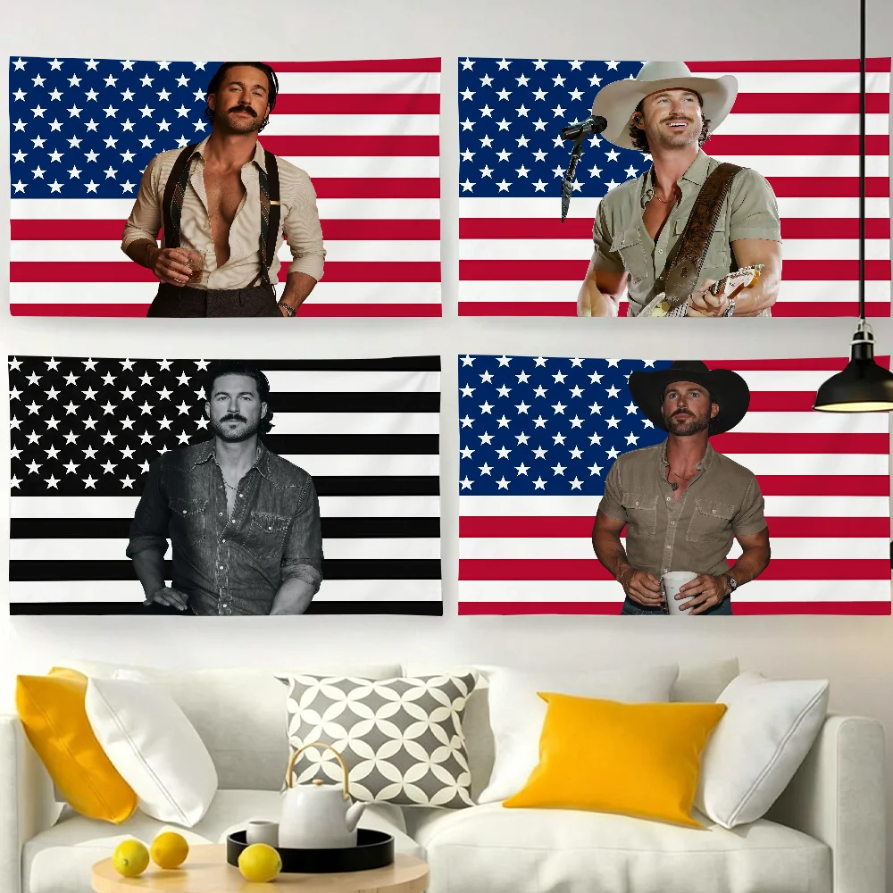 Singer R-Riley G-Green flag For Garden Party Living Room Home Wall Decor Banner Bedroom Outdoor Tapestry