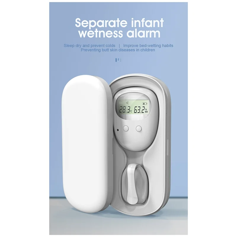 

Practical-10-20M Range Vibration Reminding Pee Alarm With Receiver White For Kids Potty Training Elder Care