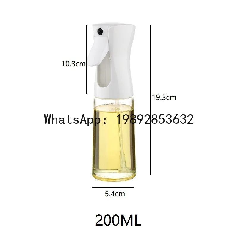 LYY 1pc 200ml/300ml Oil Spray Bottle Kitchen Cooking Olive Oil Dispenser Camping BBQ Baking Vinegar Soy Sauce Sprayer Containers