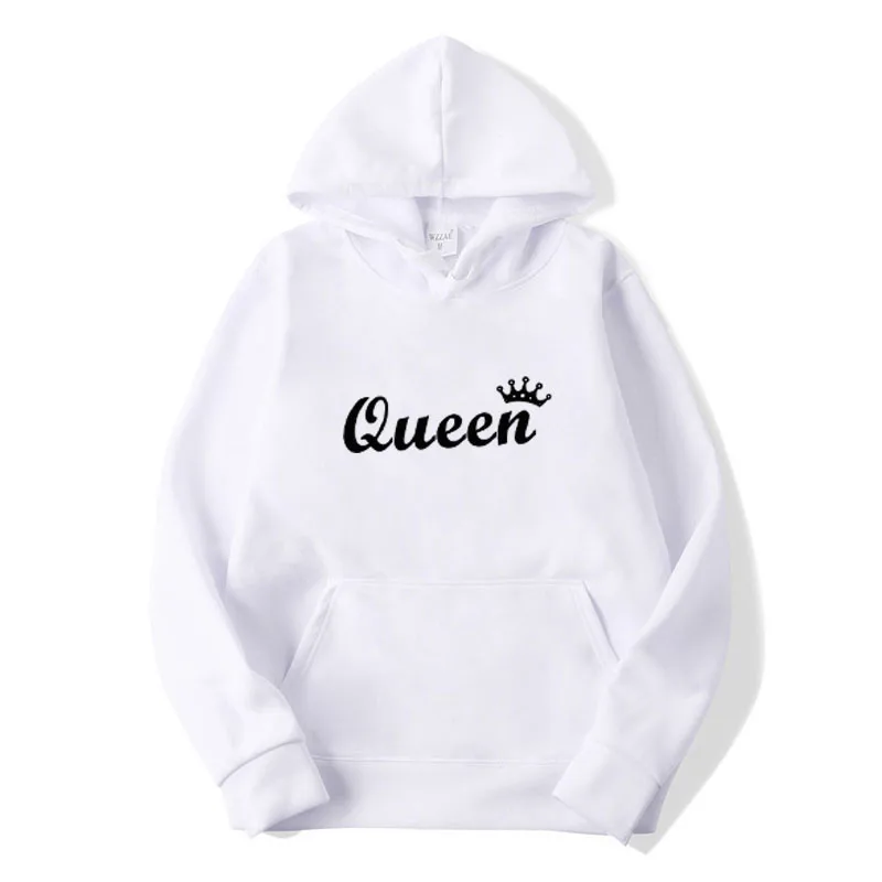 Harajuku Hoodie Queen Print Women Hoody Hip Hop Soft Sweatshirt Casual Fleece Sweater Women Pullover Streetwear