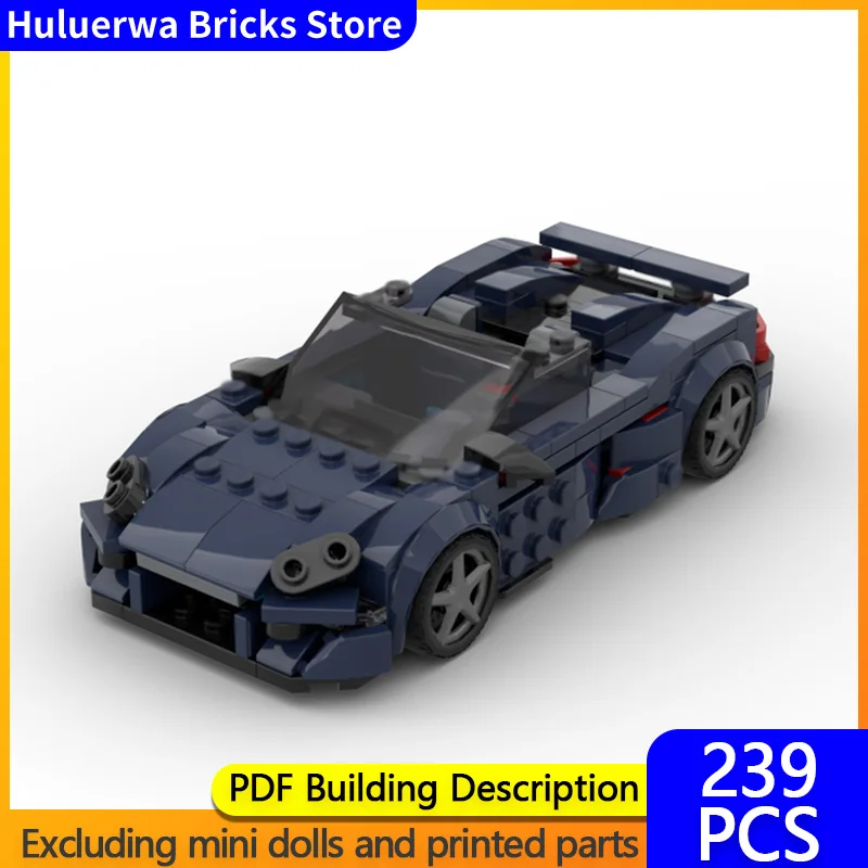 

Speed Hypercar Model MOC Building Bricks GT Convertible Sports Car Modular Technology Gifts Holiday Assemble Children Toys Suit