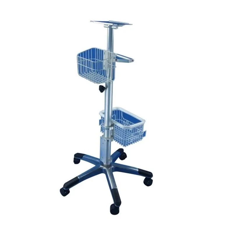 

High quality and trust worthy stand roll medical trolley for patien-t monitors