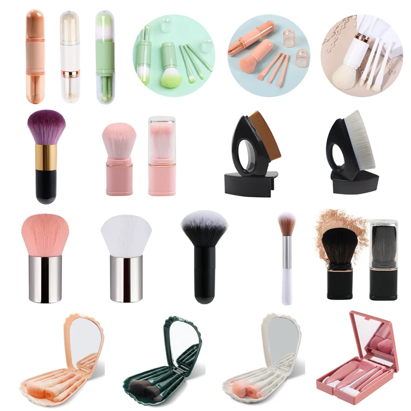 

1/5Pcs/Set Portable Makeup Brushes Mini Foundation Brush Eyeshadow Brush Set Fiber Soft Makeup Brushes for Women Makeup Beginner