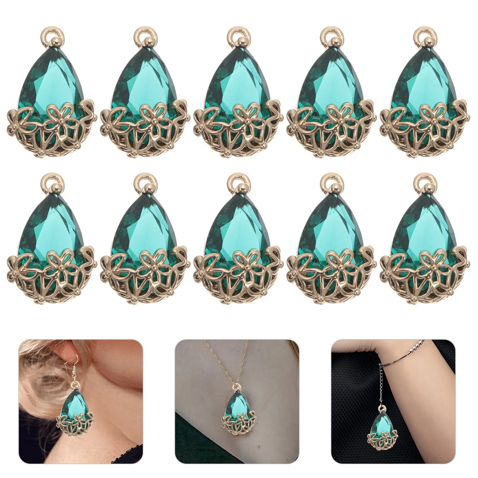 

10 шт. хрустальных подвесок в форме капли для изготовления украшений своими руками: серег, браслетов, кулонов, для рукоделия и ювелирных изделий