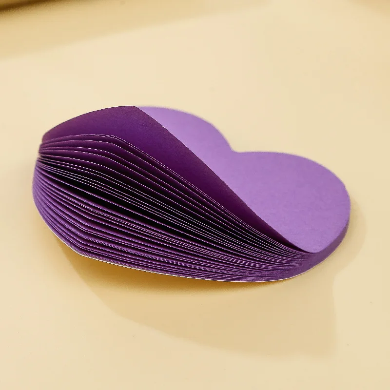 Heart Sticky Notes, 8 Pads, Bright Color Strong Adhesive Post, (30Sheets/pad)