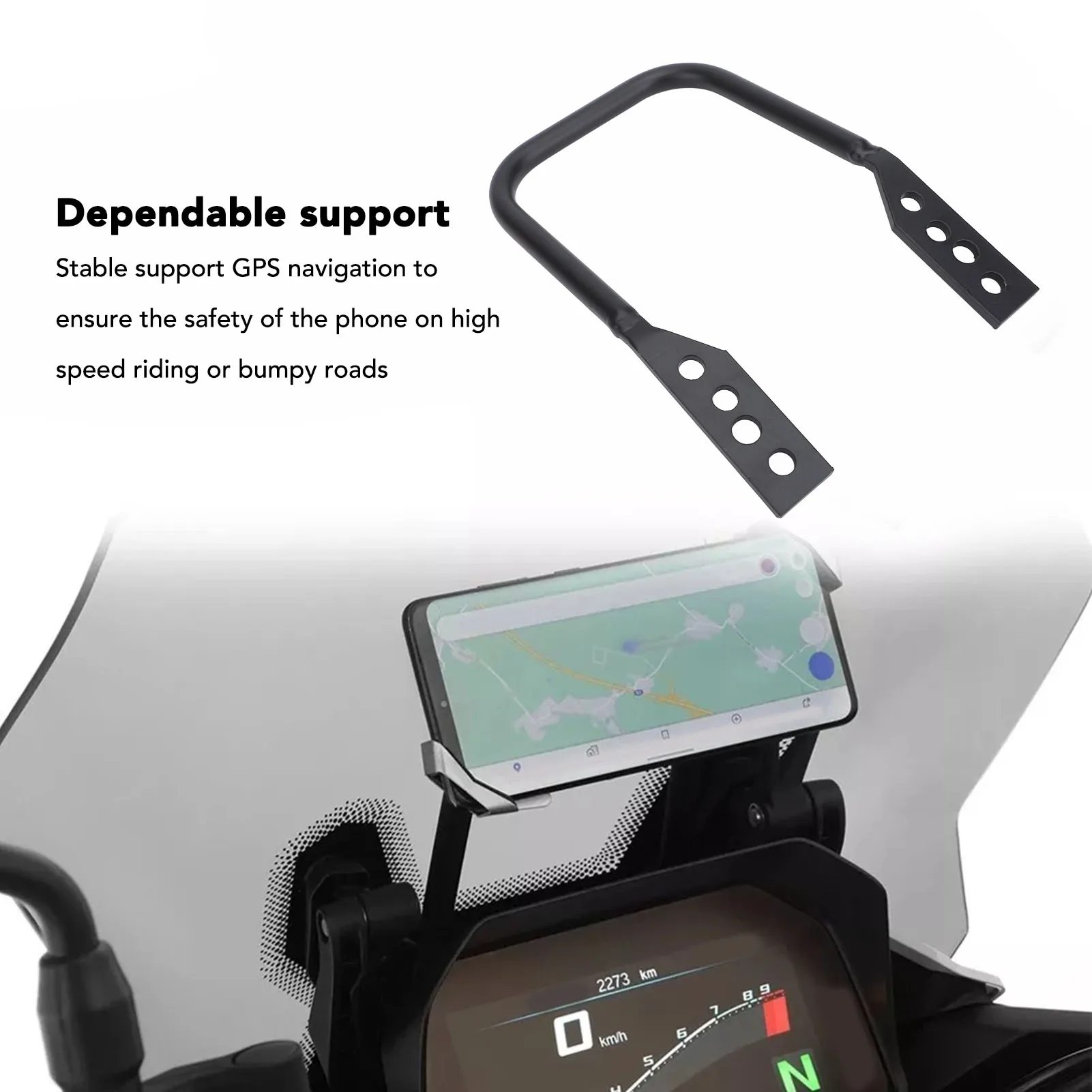 

Motorcycle GPS Phone Navigation Stand Abrasion Proof Motorcycle Navigation Bracket Replacement for BMW F850GS ADV 2019 To 2022