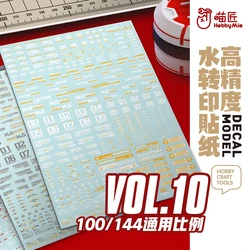 Hobby Mio VOL10 Series Model Caution for Details Water Transfer Sticker Universal for Scale 1/100 & 1/144 Hobby Military Model