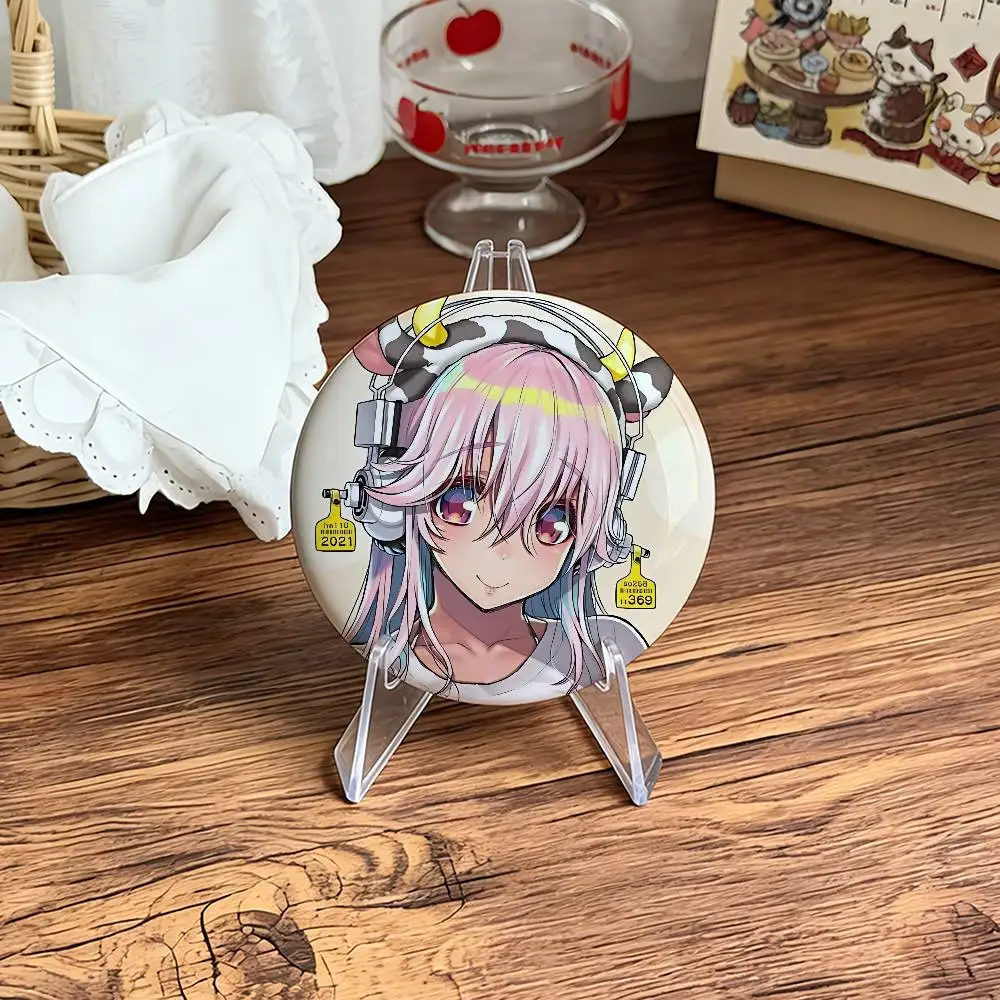 S-Super S-Sonico Badge Pins For Friend, Backpack, Clothing, Collectible Accessories, Jewelry Gift