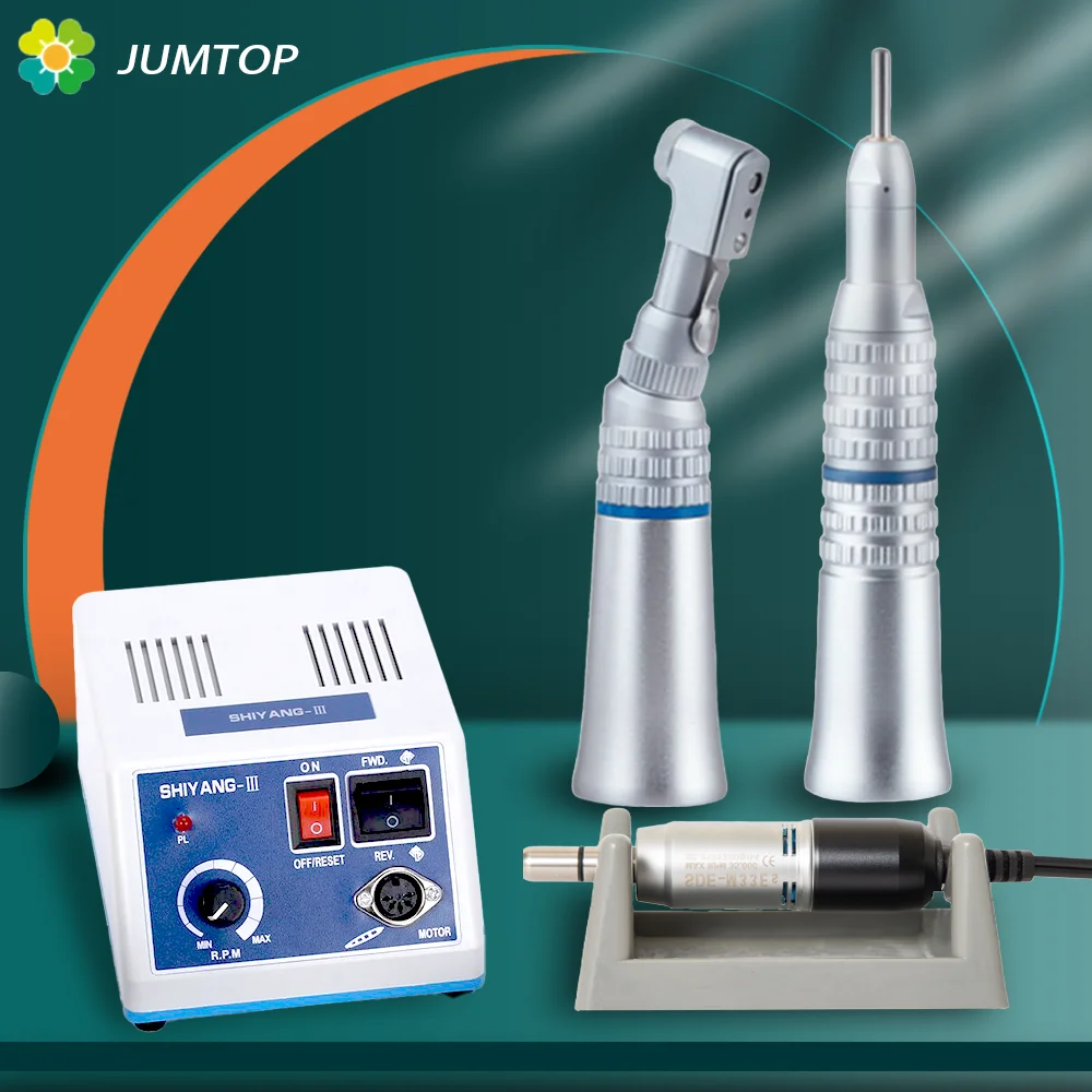 35000 RPM Dental Lab N3 Micromotor Polishing Handpiece With Contra Angle Straight Handle E-TYPE Motor Dentistry Equipment