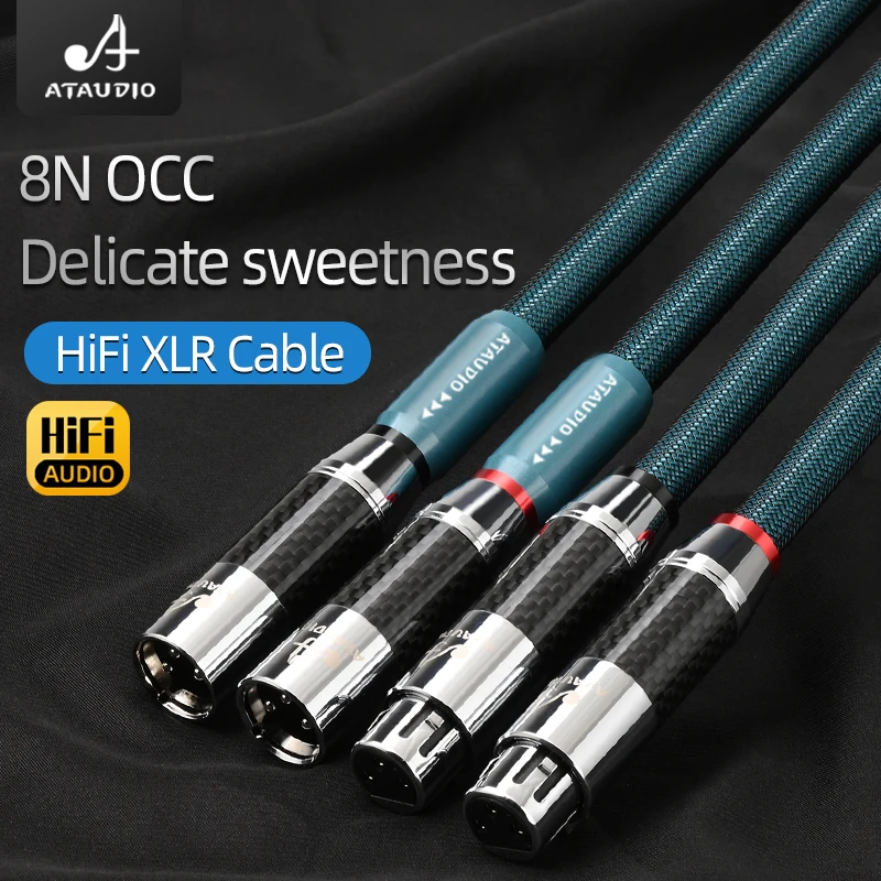 HiFi Balanced XLR Adapter Wire Hi-end 8N OCC Silver Plated 2XLR Male to Female Connection Audio Cable for Microphone Amplifier