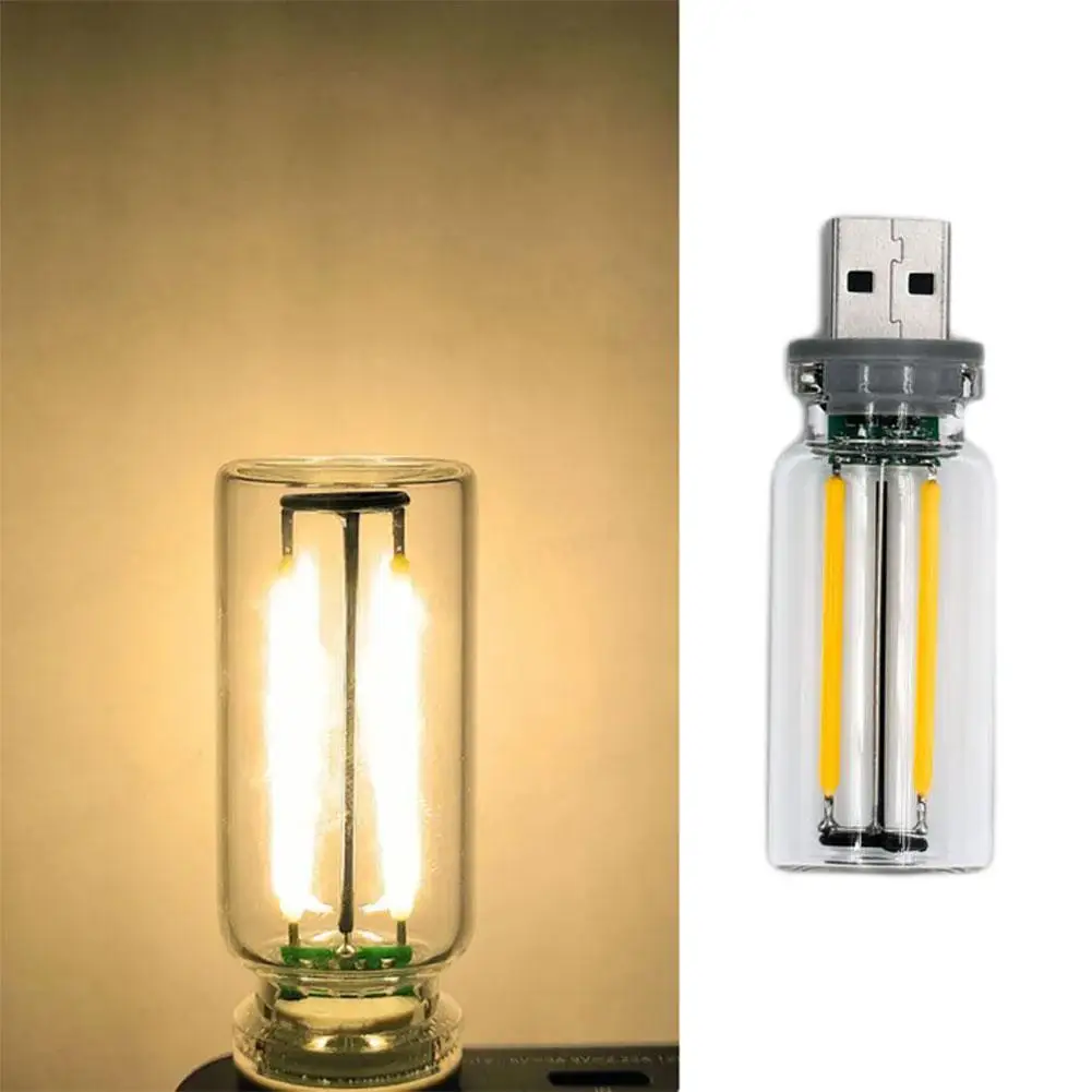 USB Touch Control LED Night Light Atmosphere Light Edison Bulb Incandescent Lamp LED Filament Light Bulb Bedroom Decoration