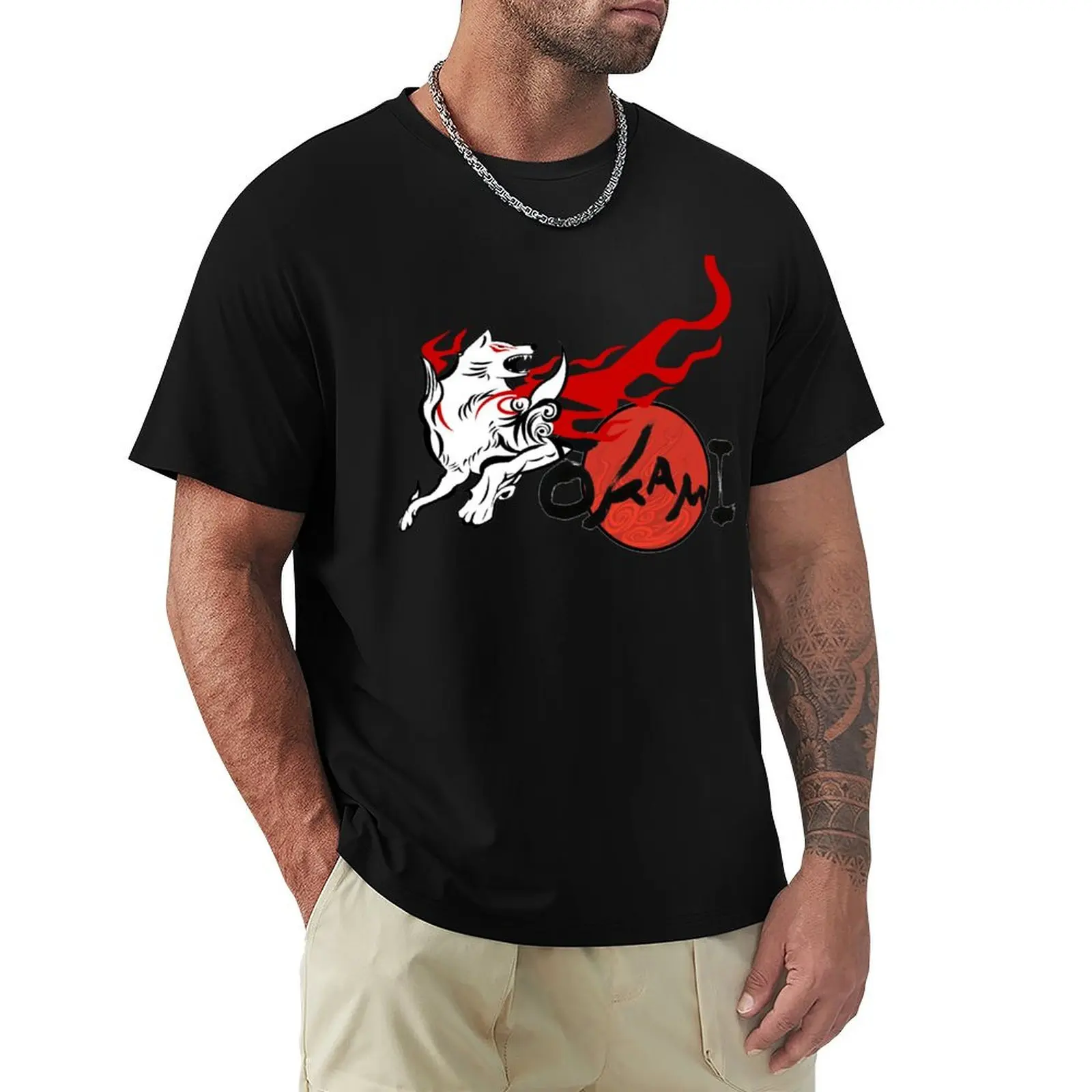 

Okami Sticker T-Shirt plus sizes Man t-shirt mens funny t shirts