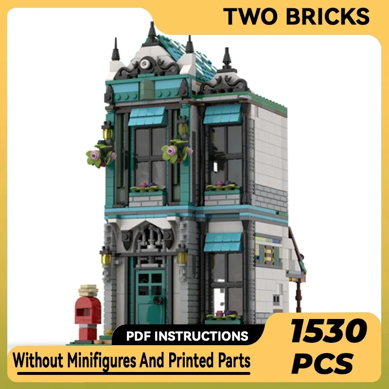 Technical Moc Bricks City Street View Model Classic Townhouse Modular Building Blocks Gift Toys For Children DIY Sets Assembling