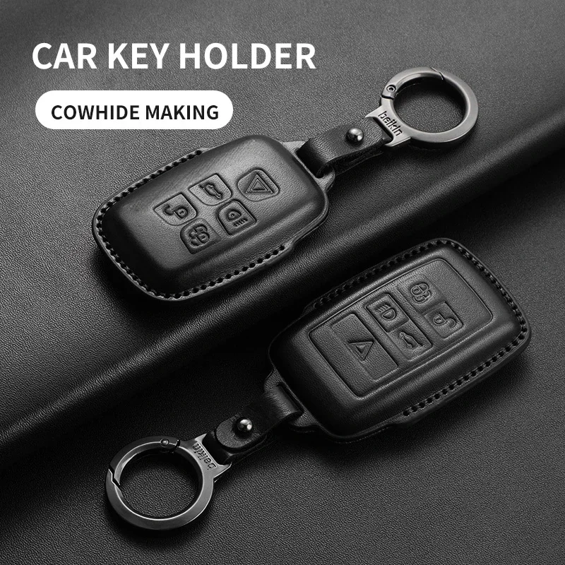 

Leather Car Key Case Cover for Land Rover Range Rover Evoque Discovery Sport Velar for Jaguar XE XF E-Pace F-Pace Accessories