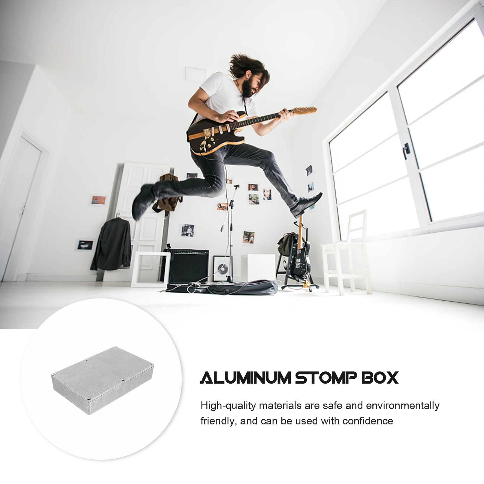 

Effect Aluminum Box Guitar Pedal Enclosure Effects Enclosures Silver Board Case