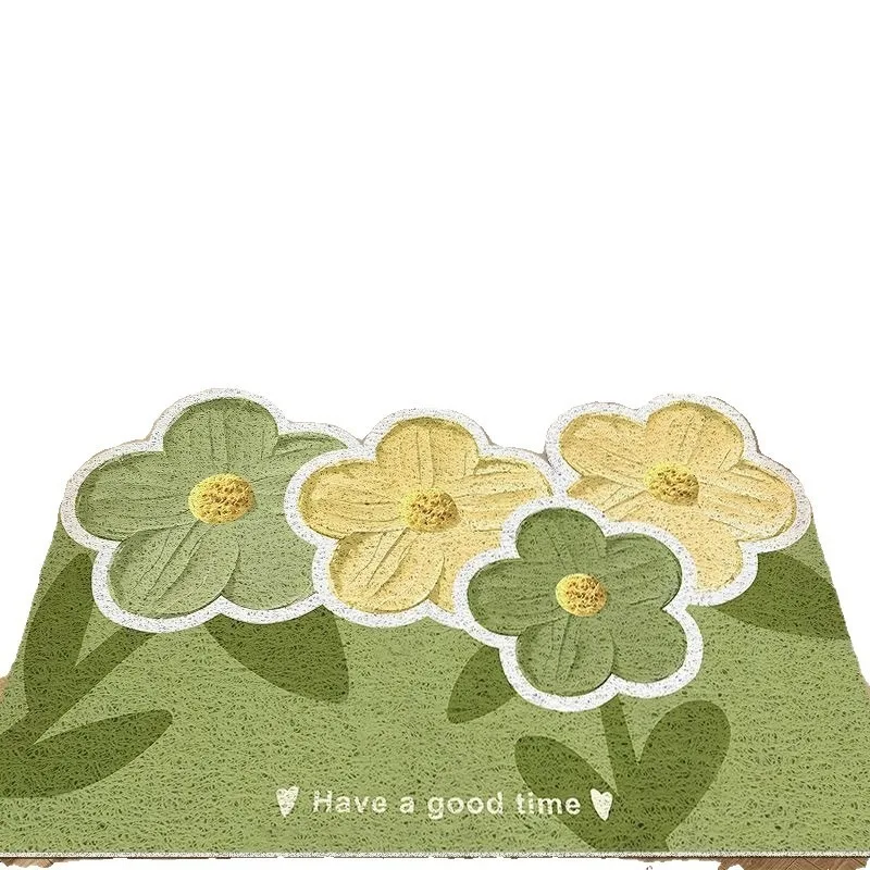Entry door floor mat, fresh entrance porch floor mat, household soil mud door carpet customization