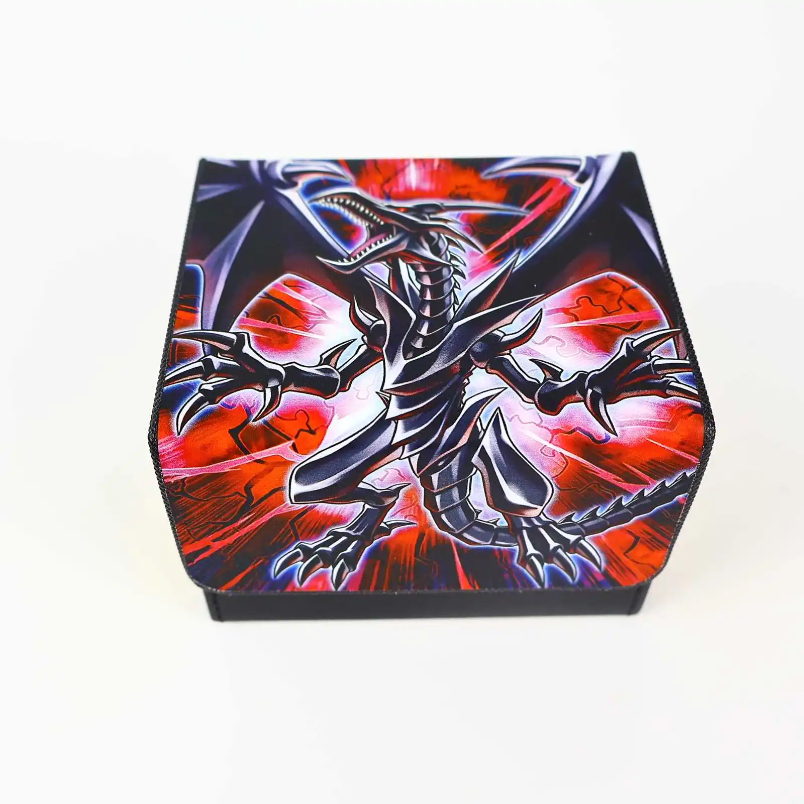 Diy Yu-Gi-Oh! Red-Eyes Black Dragon Card Storage Box Ygo Red-Eyes Black Dragon Leather Collection Card Protection Box Gift view 3