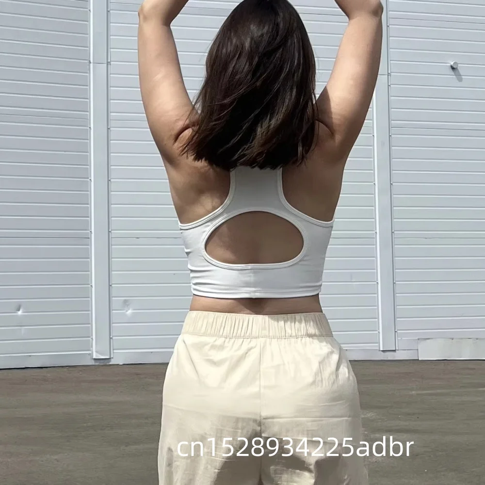 Women Shockproof Gathered Fitness Push Up Female Underwear Crop Top Run Gym Workout Bralette Sports Bra Fixed Cups Vest Yoga Top