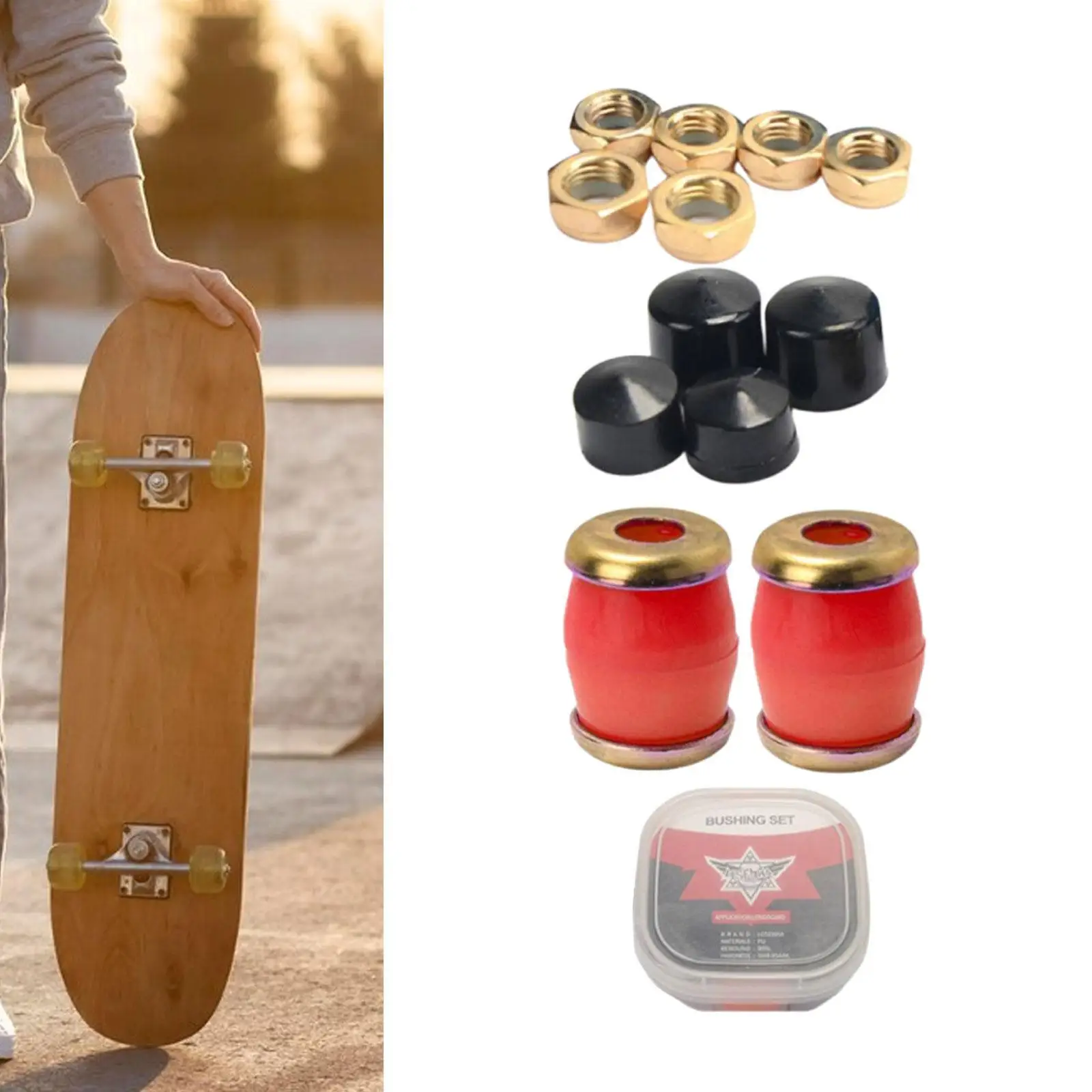 Skateboard Truck-bussen PU-bussen Pivot Cups voor soepel rijden Shock Pad