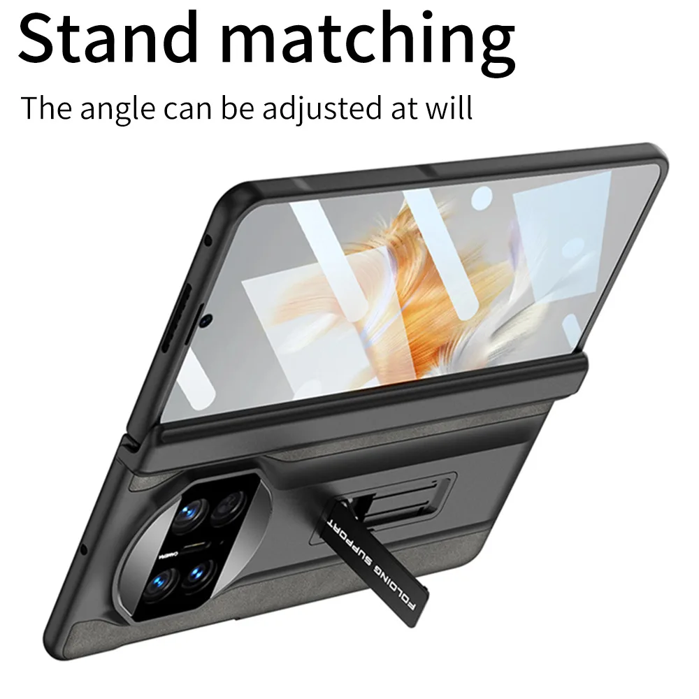 Magnet Leather Holder Case For Huawei Mate X3 Hinge Full Cover Anti-knock luxury Cases For Mate X 3 Mate-X3 MateX3