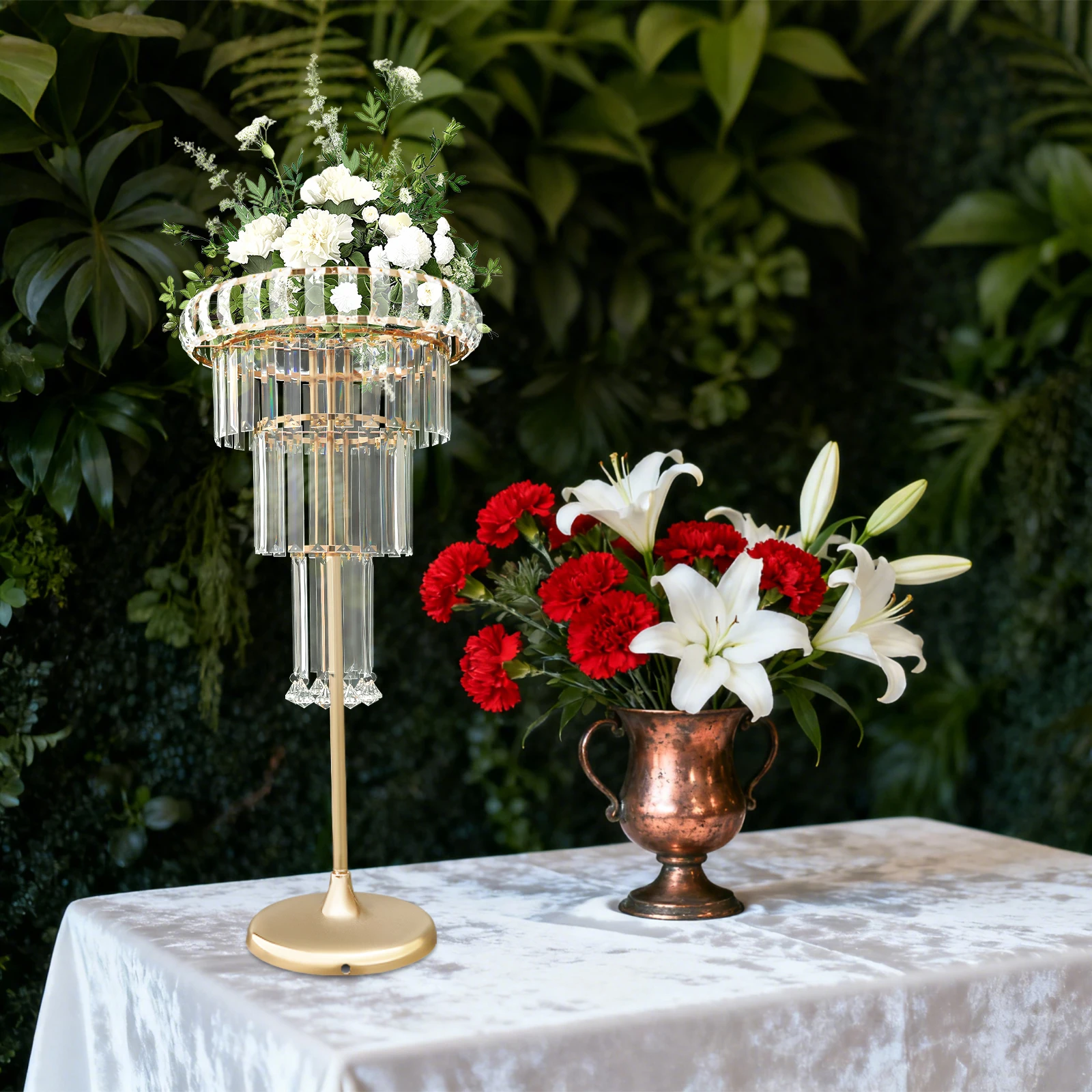 [Soporte de flores de 4 niveles] Soporte de flores de boda de 4 niveles - Hardware - Para fiesta de boda - Resistente fácil de instalar