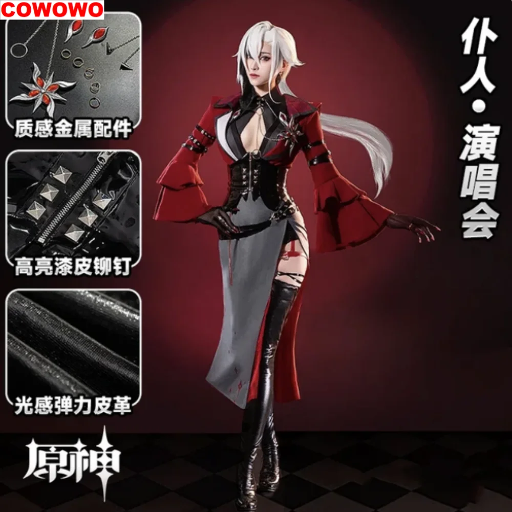 

COWOWO Genshin Impact Arlecchino Concert Women Cosplay Costume Cos Game Anime Party Uniform Hallowen Play Role Clothes Clothing